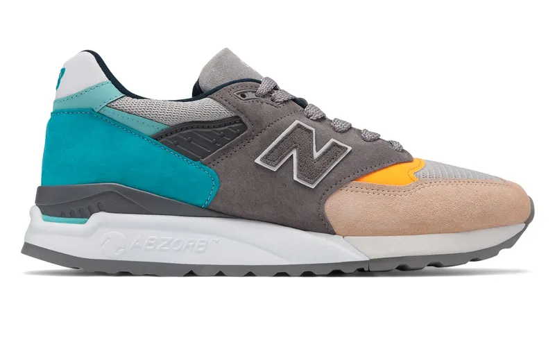 New Balance 998 Grey Blue Yellow Tan/Blue-Yellow (M998AWB)