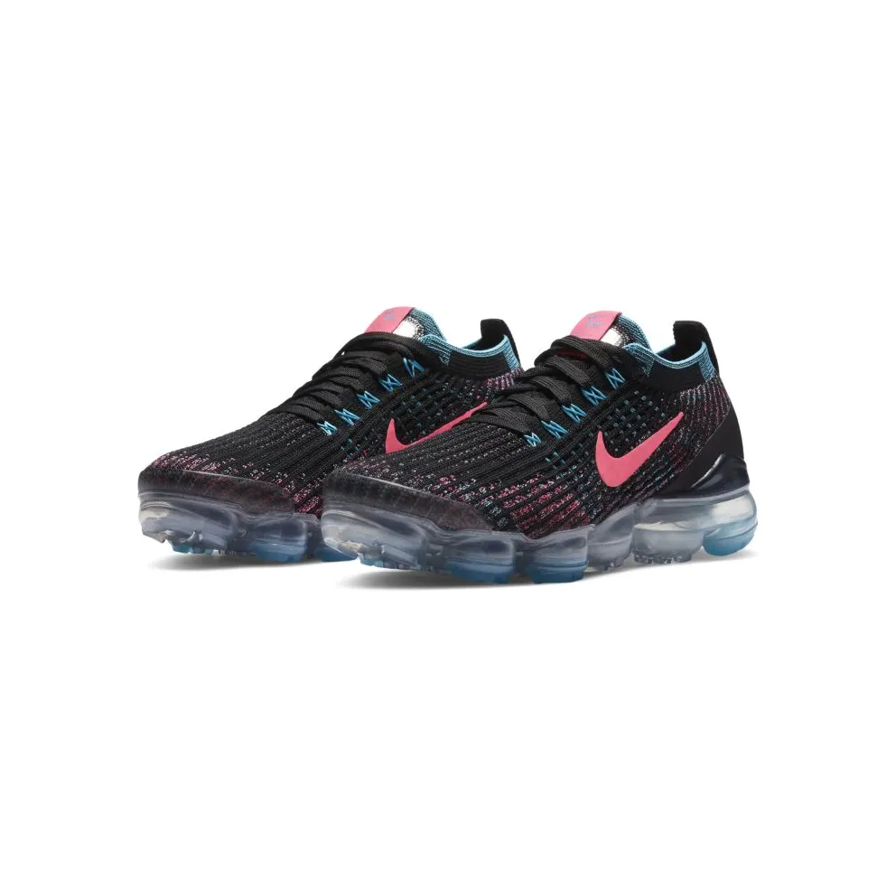 Nike Air VaporMax Flyknit 3 Black Baltic Blue Hyper Pink (W) Black/Baltic Blue-Metallic Silver-Hyper Pink (CZ7988-001)