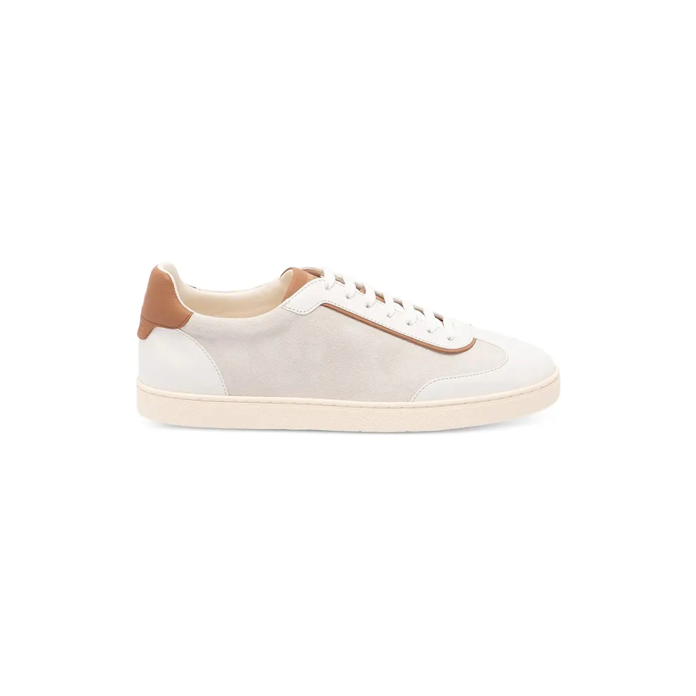 Brunello Cucinelli Leather Panelled Low-top “Neutrals” (MZULDGJ336 CEH67)