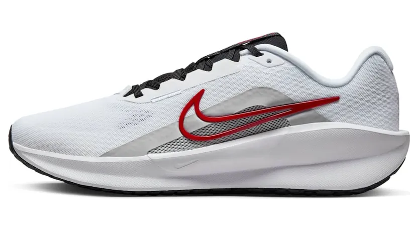 Nike Downshifter 13 White Light Smoke Grey Black Fire Red (FD6454-104)
