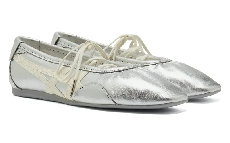 Onitsuka Tiger Womens Gymnarina “Silver Cream” (1182A754-020)