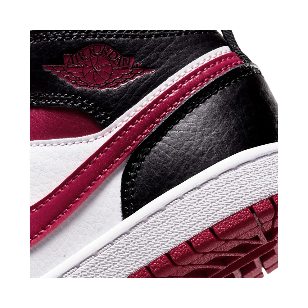 Jordan 1 Mid Bred Toe (PS) Black/Noble Red-White (640734-066)