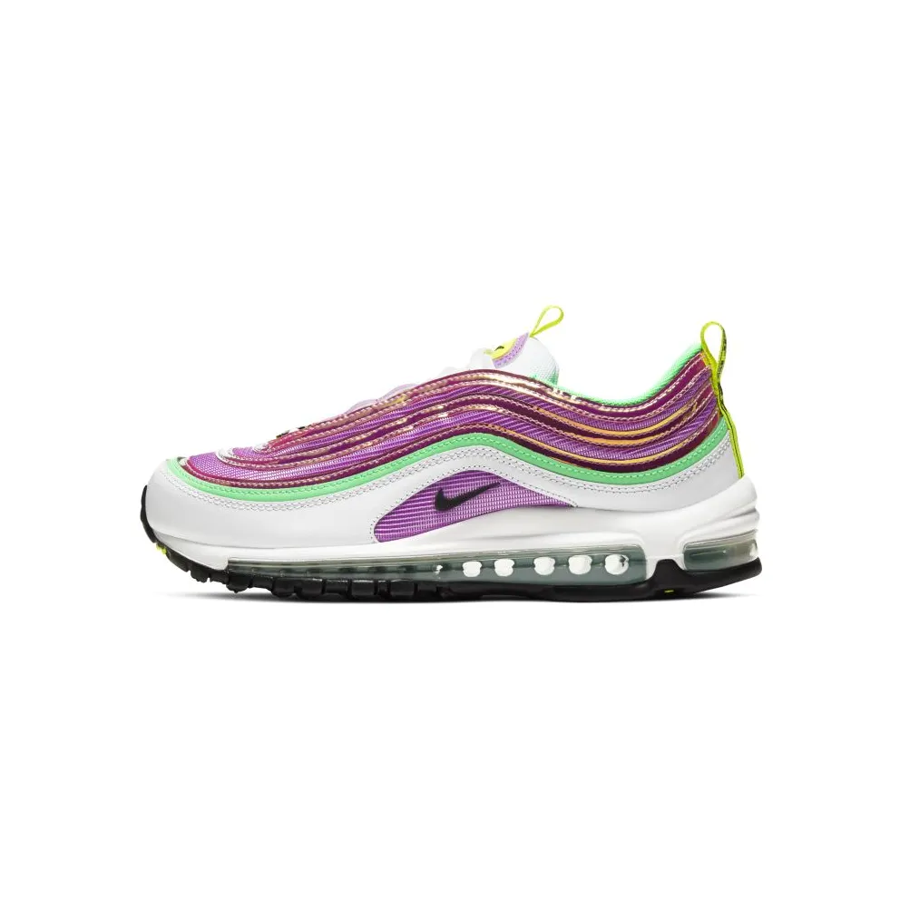 Nike Air Max 97 White Electro Green Fuchsia Glow (W) White/Lemon Venom-Electro Green-Fuchsia Glow (CW5591-100)