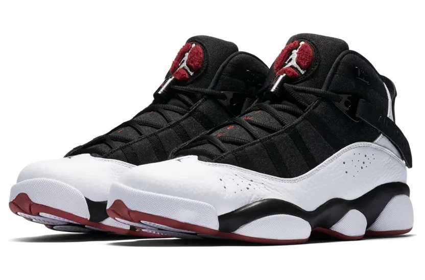 Jordan 6 Rings ‘Black White Gym Red’ Black/White-Gym Red-Black (322992-012)