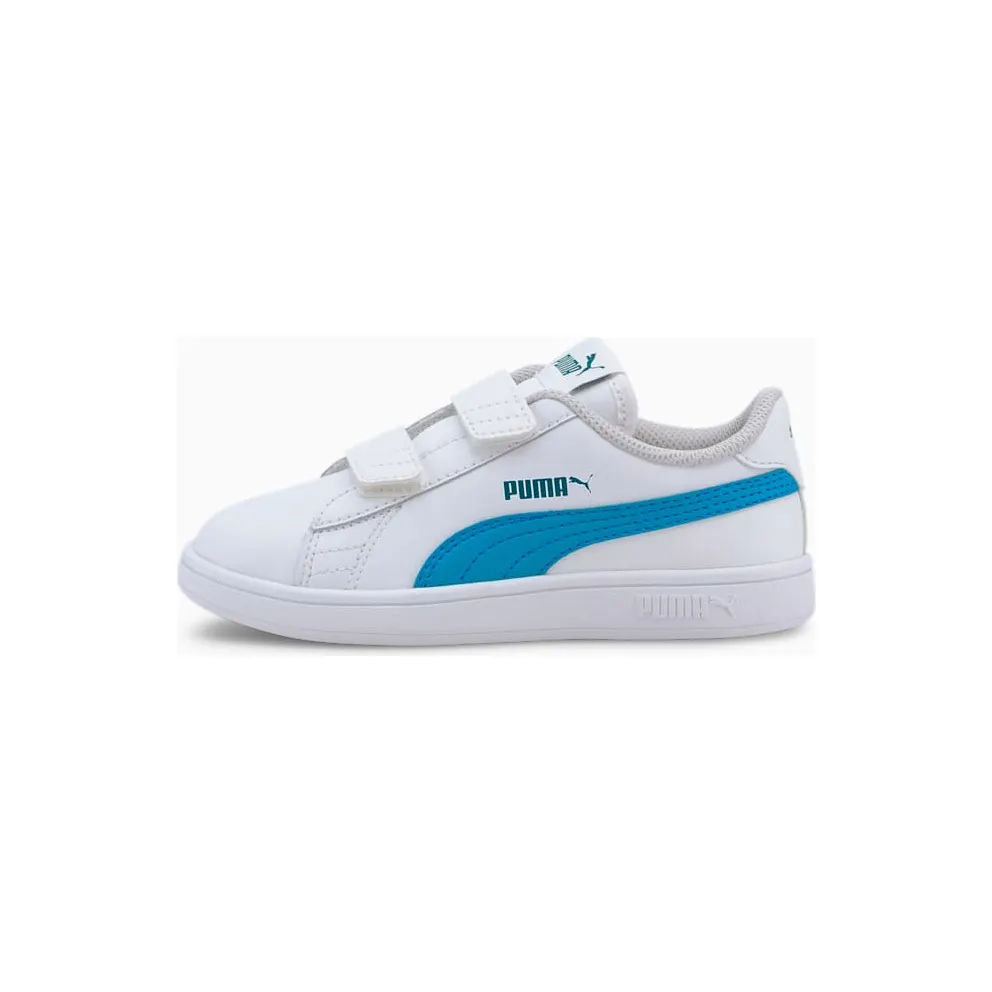 Puma Smash v2 Leather sportscchoenen White/Blue (365173-21)