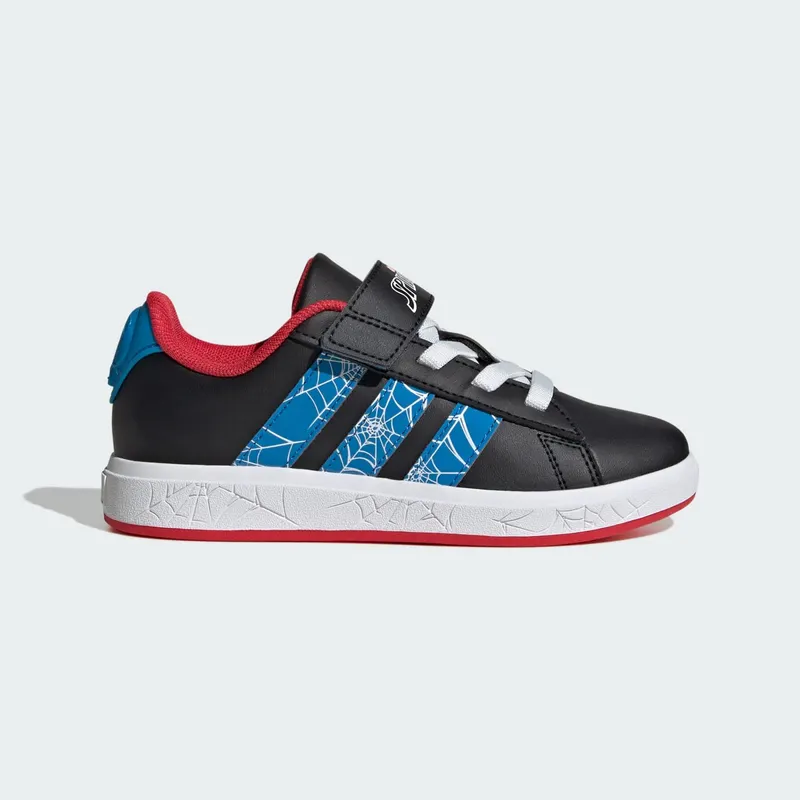 Adidas adidas Marvel Spider-Man Grand Court Kids Core Black / Bright Blue / Pure Ruby (JQ8073)