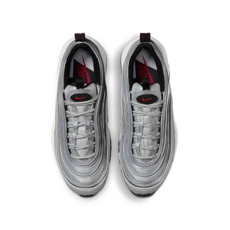Nike Air Max 97 Silver Bullet 2016/2017 (GS) Metallic Silver/Varsity Red-White-Black (918890-001)
