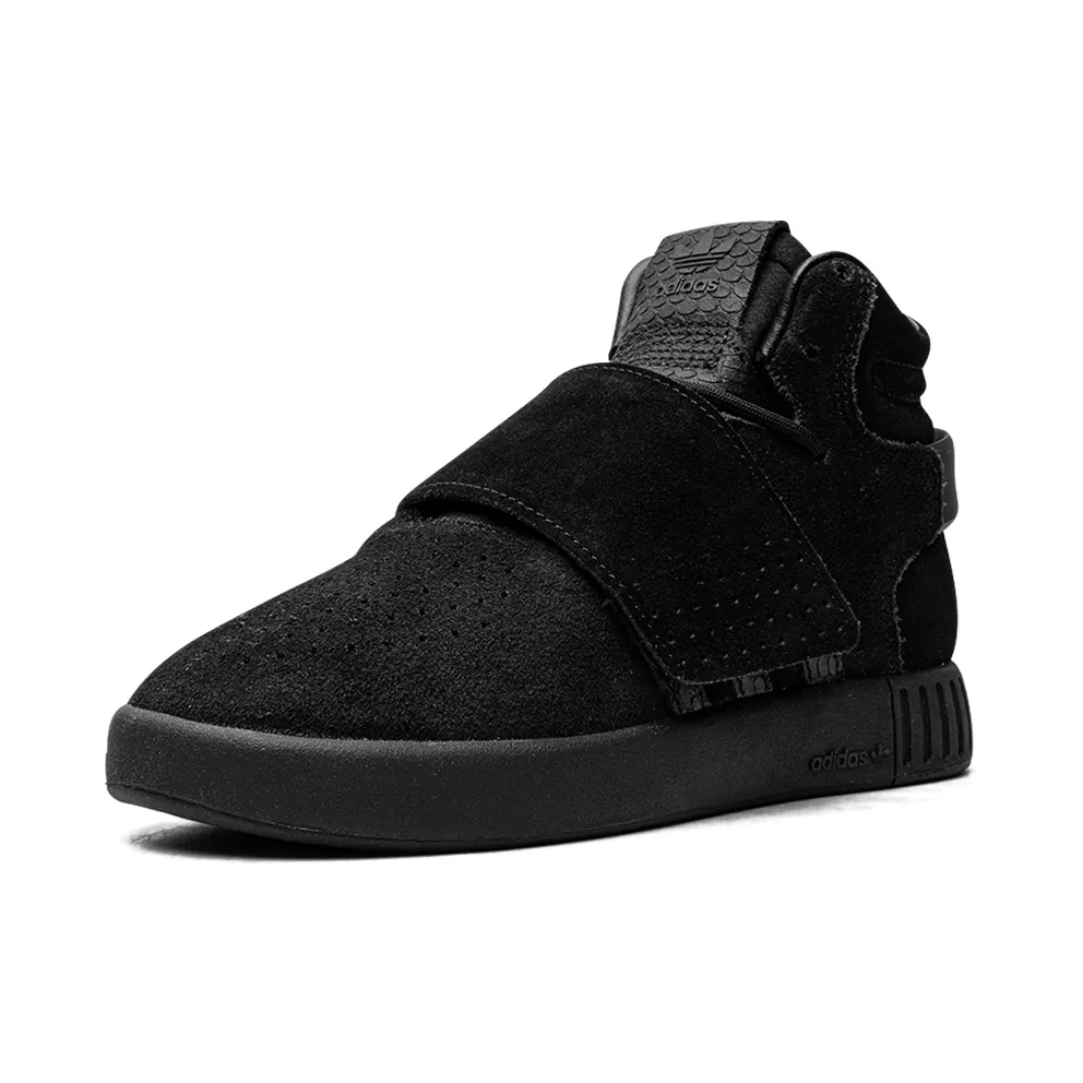 Adidas Tubular Invader Strap GS “CORE BLACK/CORE BLACK/WHITE” (BZ0302)