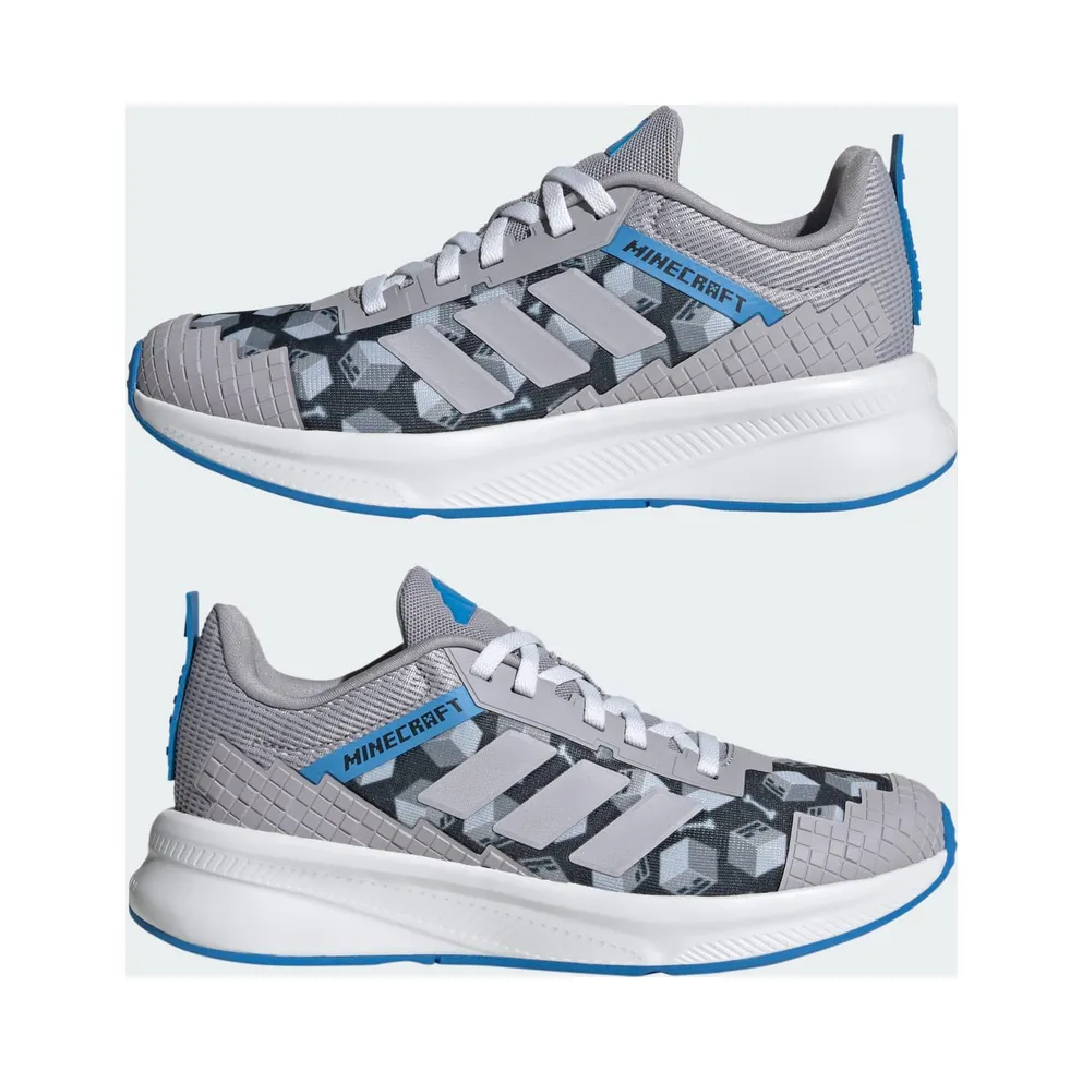 Adidas ADIDAS MINECRAFT FORTARUN 4.0 Shoes JUNIOR Glory Grey / Glory Grey / Lucid Ray Blue (JR1933)