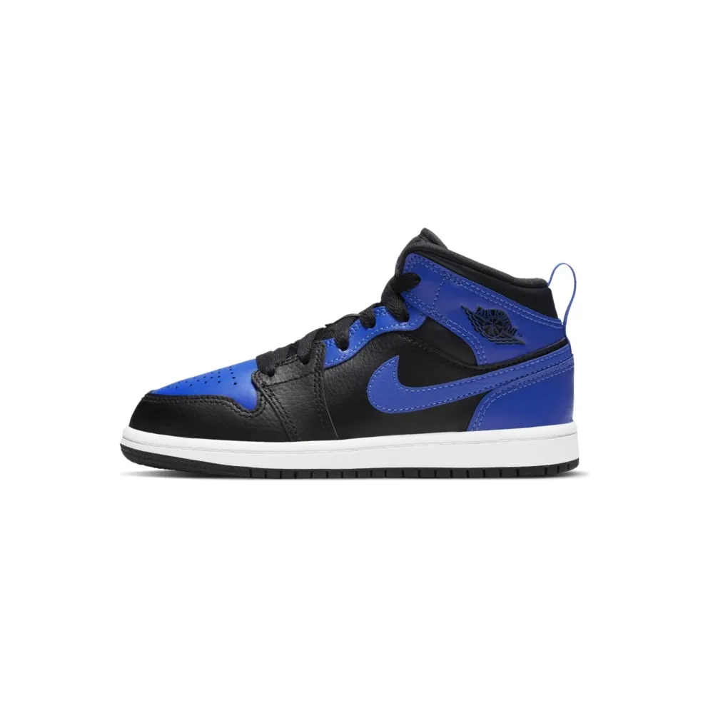 Jordan 1 Mid Hyper Royal (PS) Black/Hyper Royal-White (640734-077)
