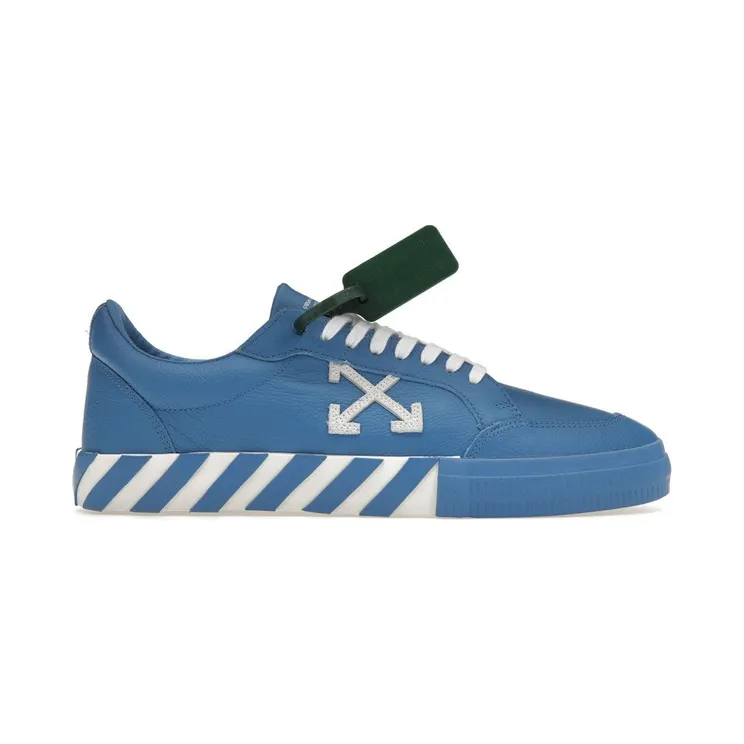 OFF-WHITE Vulc Low Leather Blue White (OMIA085S22LEA0024501)