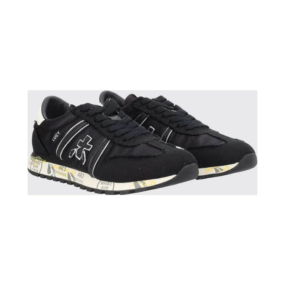 Premiata Lucy Suede and Nylon Sneakers Black (LUCYD8140)