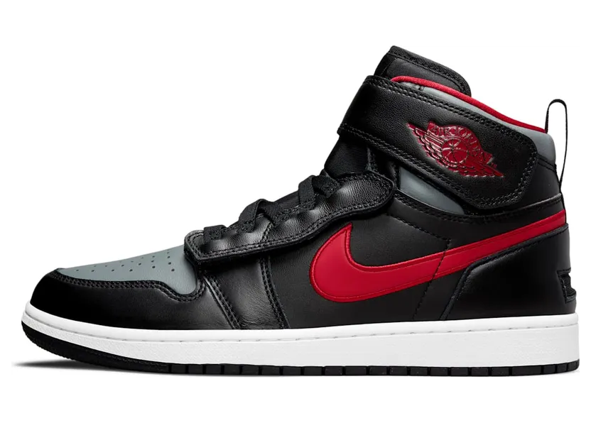 Air Jordan 1 Hi FlyEase “Black / Smoke Grey / White / Gym Red” (CQ3835-006)