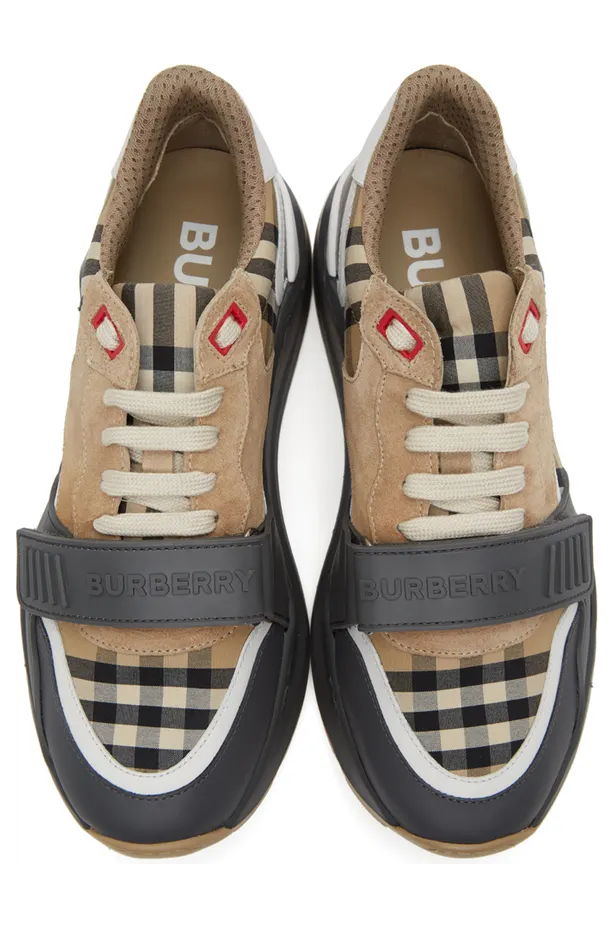 Burberry Beige Check Ramsay Sneakers (8031098) (5)