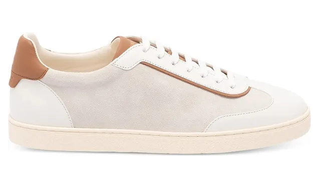 Brunello Cucinelli Leather Panelled Low-top “Neutrals” (MZULDGJ336 CEH67)