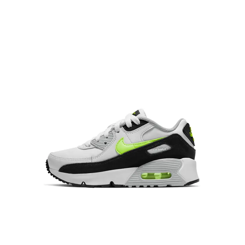 Nike Air Max 90 White Hot Lime (PS) “White / Black / Neutral Grey / Hot Lime” (CD6867-109)