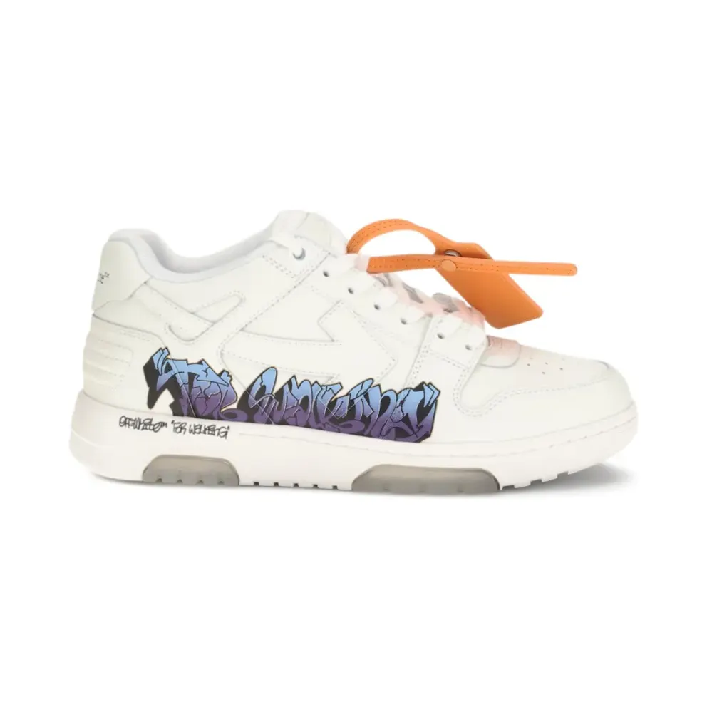 OFF-WHITE Out Of Office “OOO” Low Tops For Walking White Graffiti Artwork (OMIA189S26LEA00C0184)