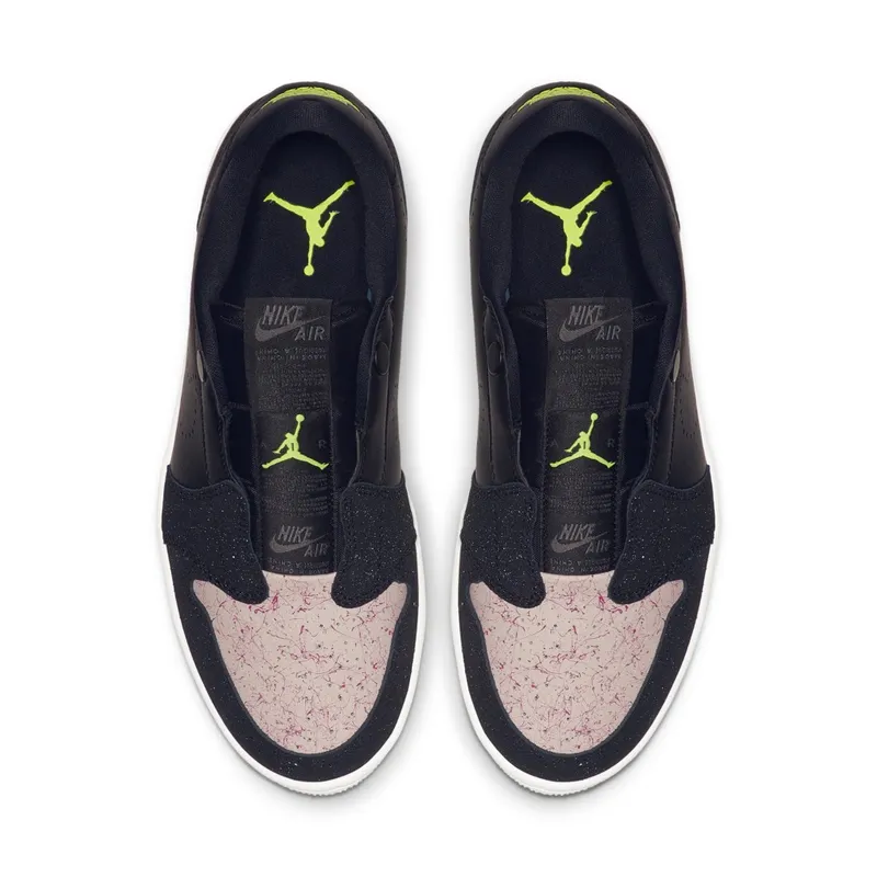 Jordan 1 Retro Low Slip Black Silt Red (W) Black/Volt-Phantom-Silt Red-Rush Maroon (AV3918-002)