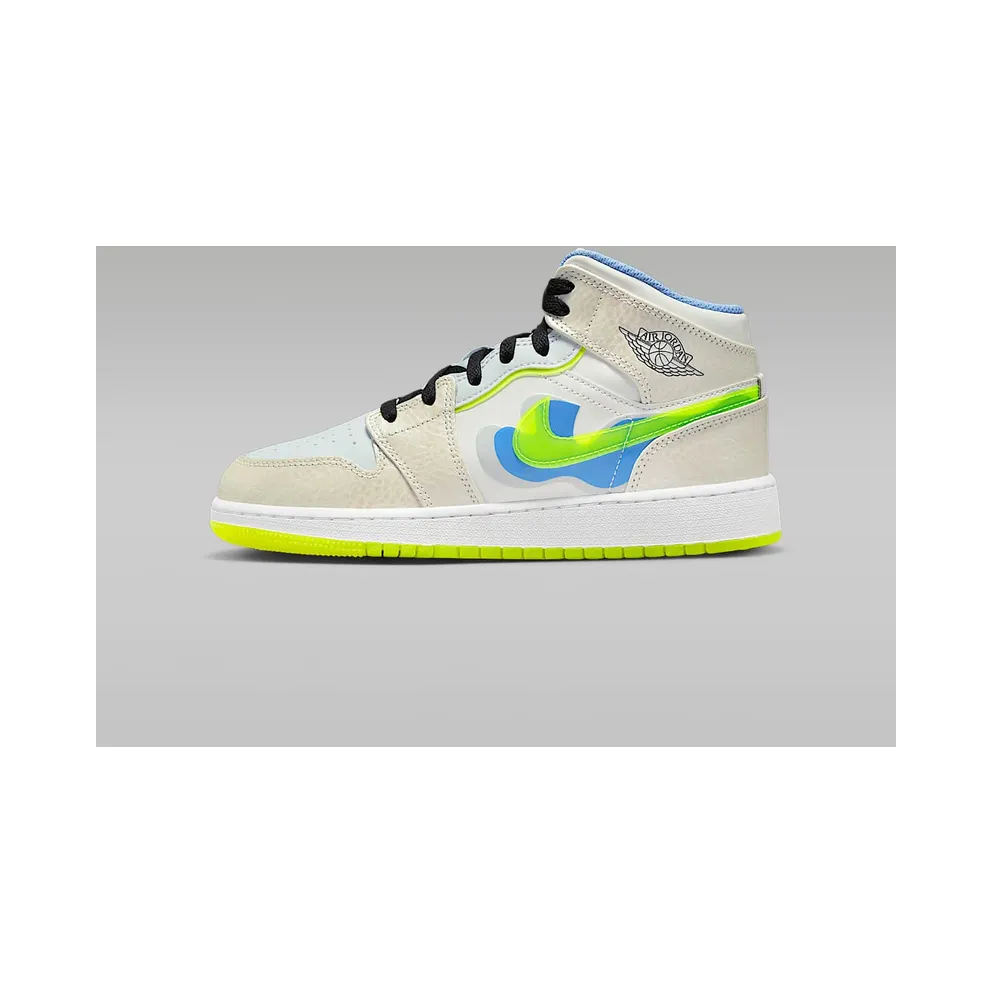 Air Jordan 1 Mid SE GS “Warped Swoosh'” (DV1314-017)