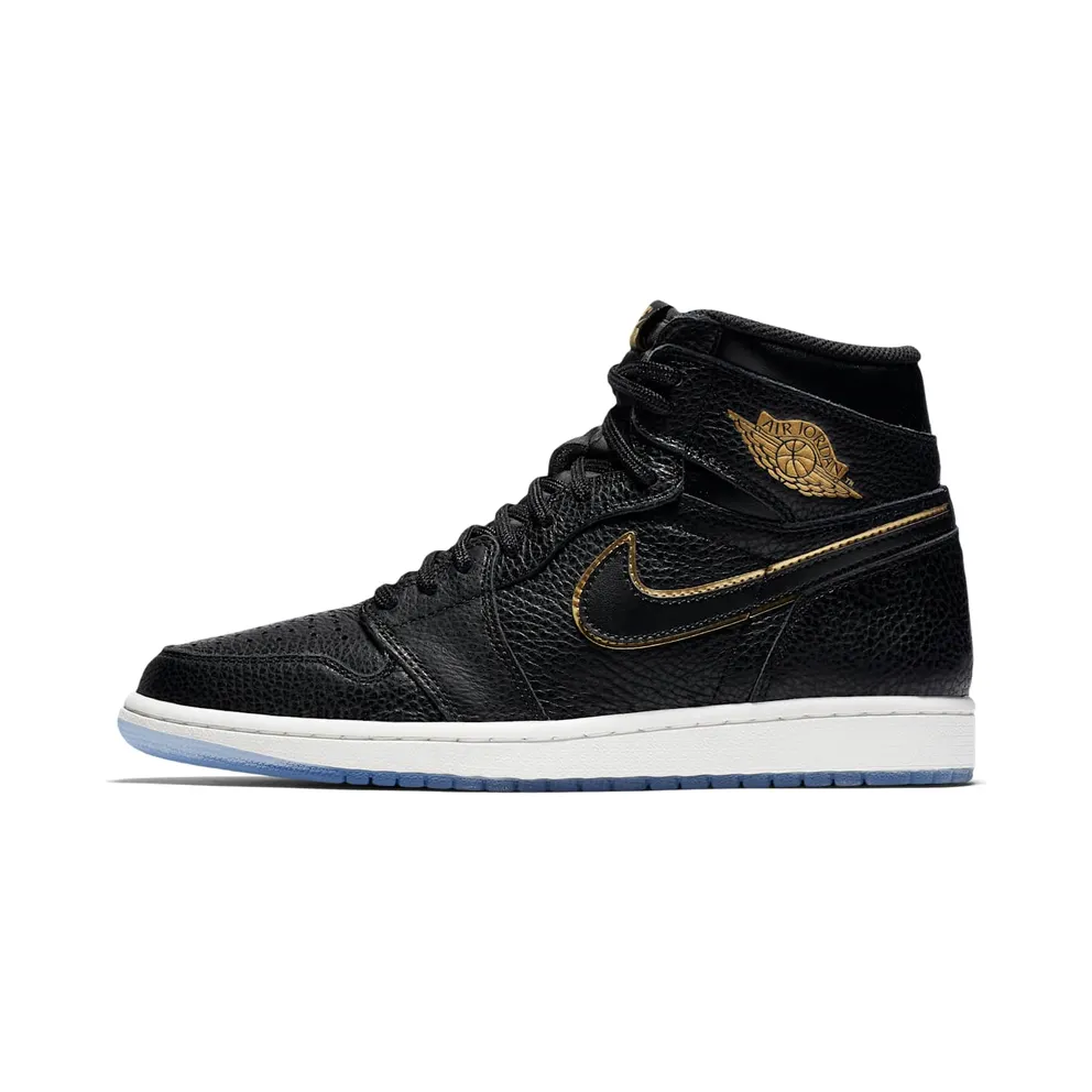 Air Jordan Nike AJ I 1 Retro High Black Gold ‘City of Flight’ (555088-031)