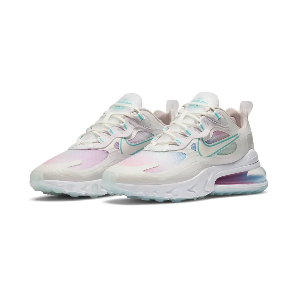 Nike Air Max 270 Reac Summit White Bleached Aqua (W) Summit White/Bleached Aqua-Light Violet-Sail (CK6929-100)