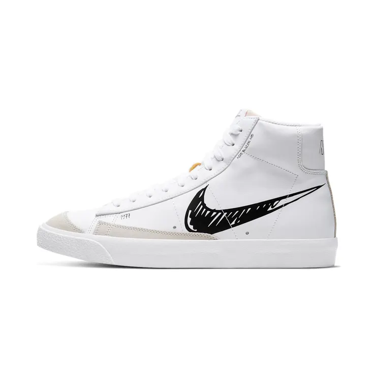 Nike Blazer Mid VNTG ’77 Sketch “White / Platinum Tint / Black” (CW7580-101)