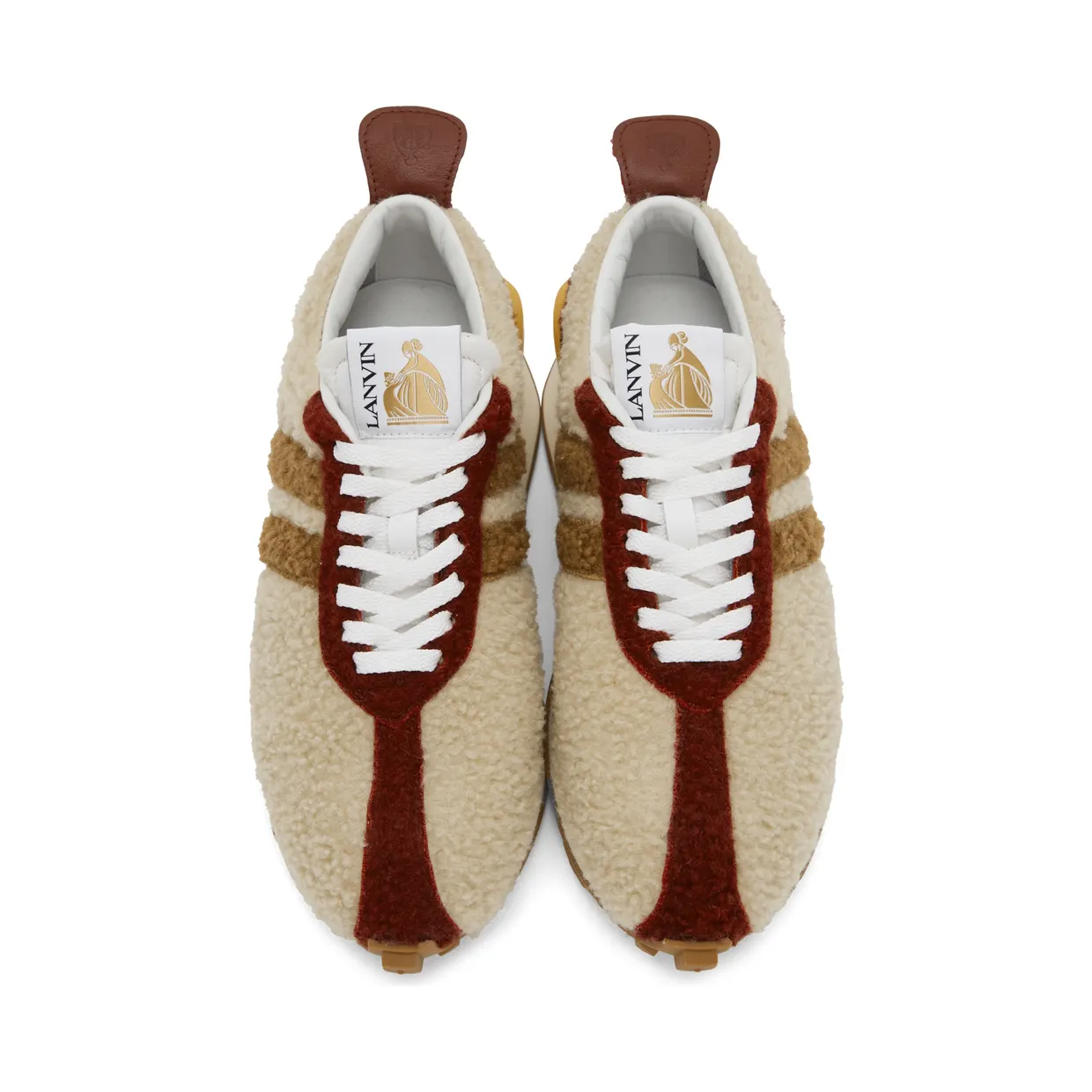 Lanvin Beige Fleece BumpR Sneakers (FM-SKBRUC-SHRI-H21) (5)