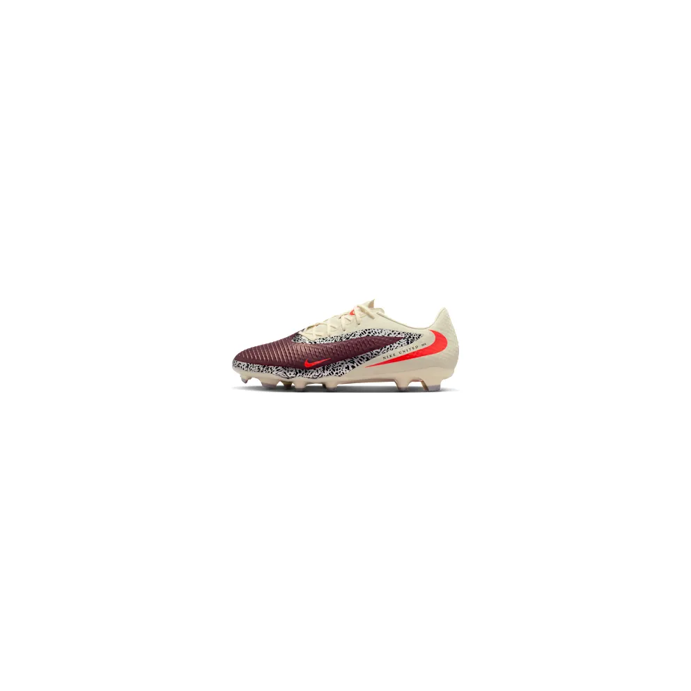Nike United Phantom 6 Low Academy Multi-Ground “Burgundy Crush / Fossil / University Red” (IO8446-661)