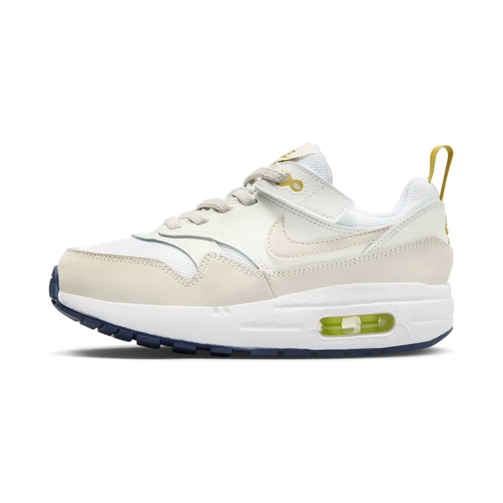 Nike Air Max 1 EasyOn PS “White Bronzine Midnight Navy Light Orewood Brown” (DZ3308-103)