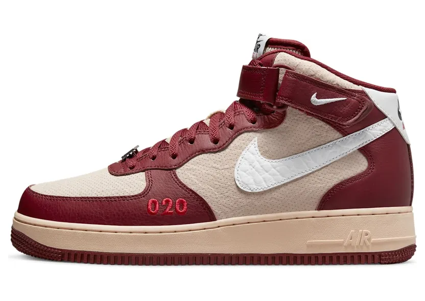 Nike Air Force 1 Mid London – “Burgundy / Beige” (DO7045-600)