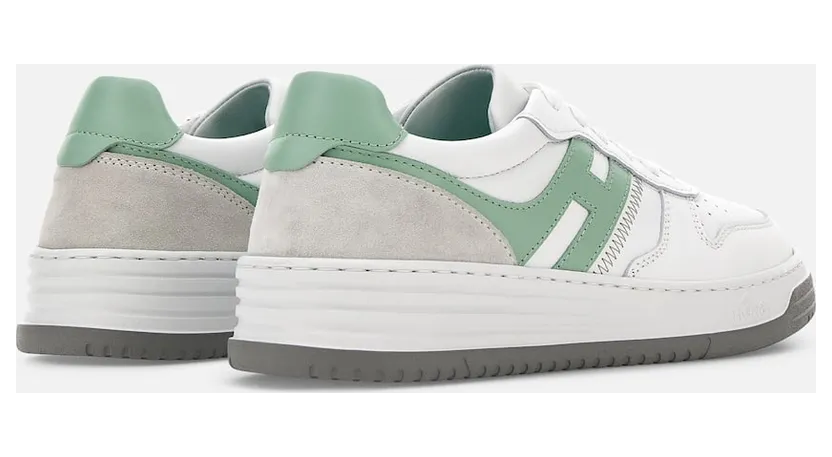 Sneakers Hogan H630 Green White Grey (HXM6300EU50ODZ0XPX) (2)