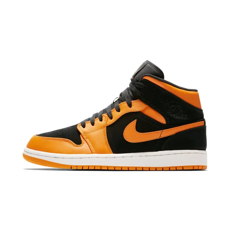 Air Jordan 1 Mid “Black / Sail / Orange Peel” (554724-081)