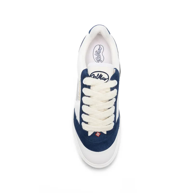 Casablanca Del Mar Suede-panelled “White/Blue” (PF26-SNK-025 11 WHNAV)