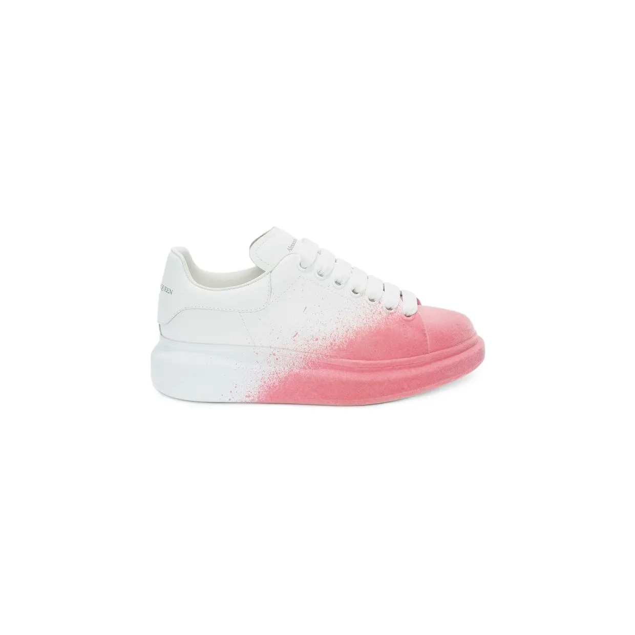 Alexander McQueen Oversized White Pink Velvet Spray (586388WHWM19307)