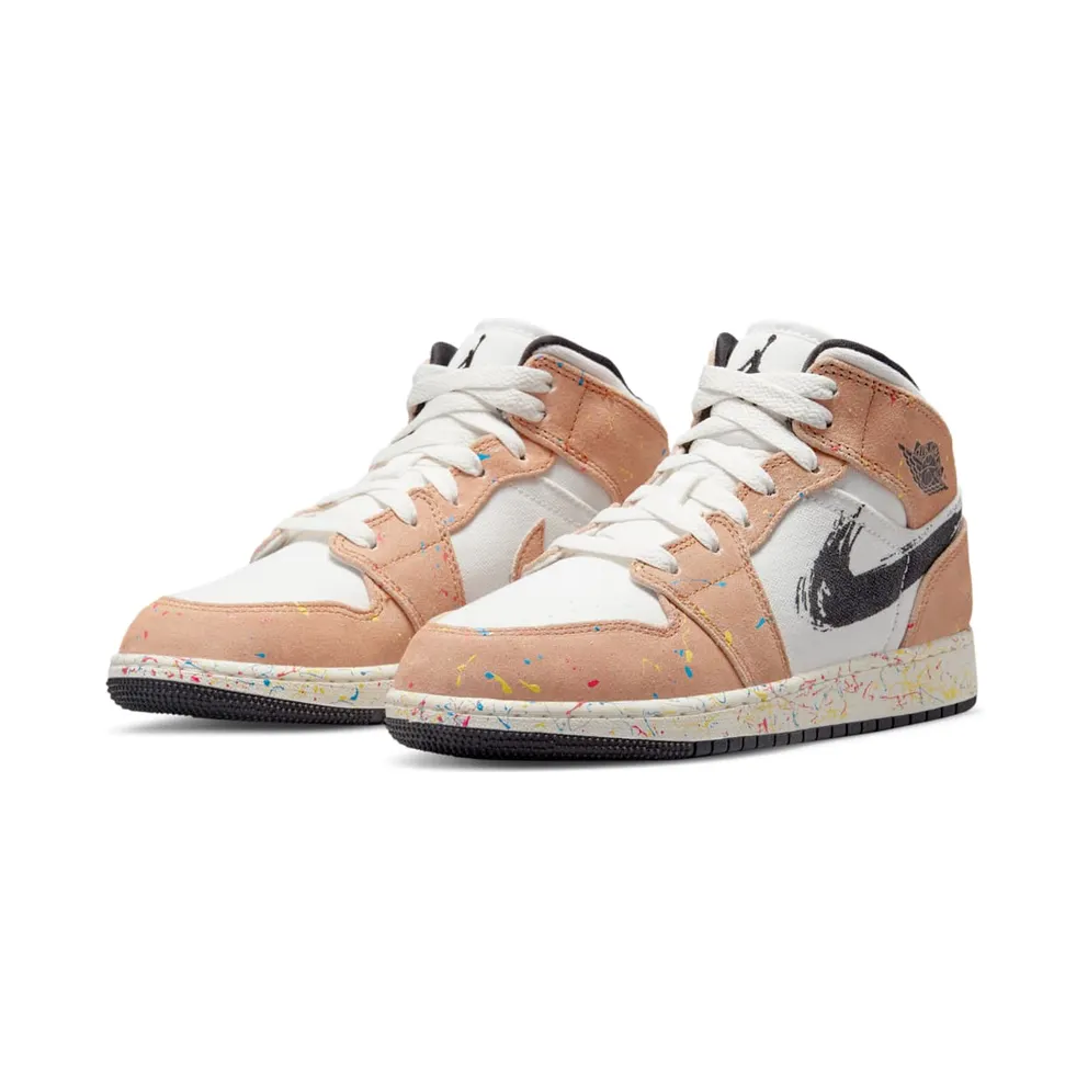 Jordan 1 Mid SE Brushstroke (GS) (DA8006-100)