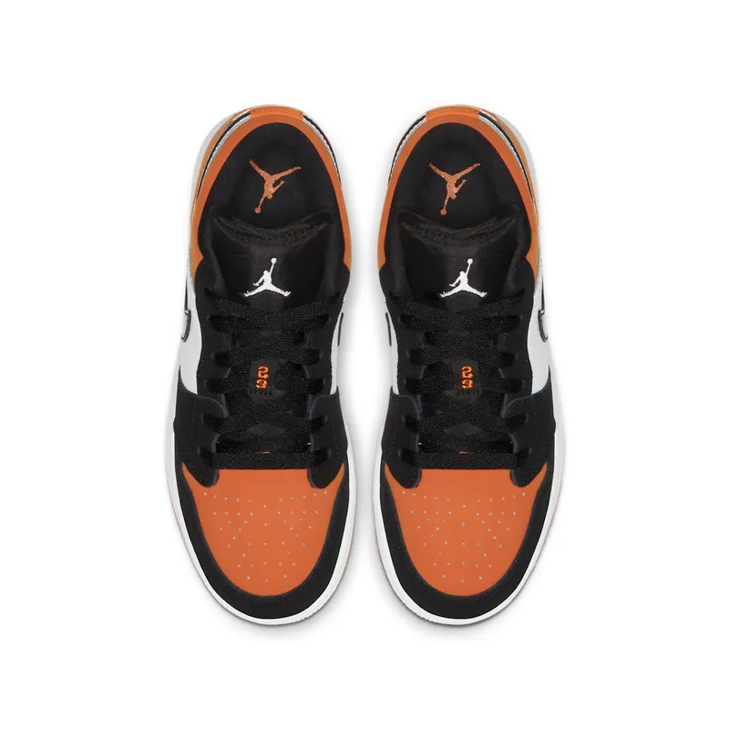 Jordan 1 Low Shattered Backboard (GS) Black/White-Starfish (553560-128)