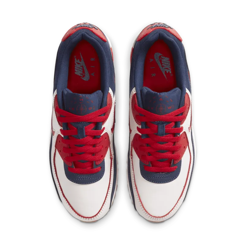 Nike Air Max 90 Home & Away Red Sail/University Red-Black-Gum Medium Brown (CJ0611-101)