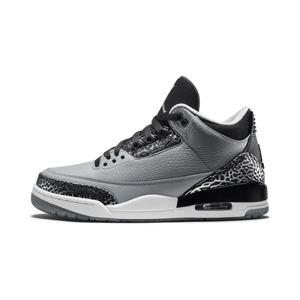 Jordan 3 Retro Wolf Grey Wolf Grey/Metallic Silver-Black-White (136064-004)