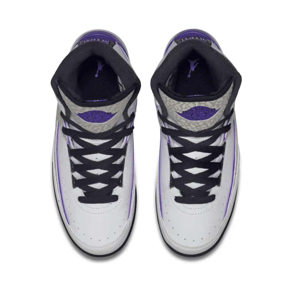 Jordan 2 Retro Dark Concord (GS) White/Dark Concord-Black Wolf Grey (395718-153)