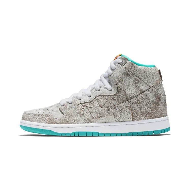 Nike Dunk High PRM SB Flamingo “White / Hyper Jade / Tour Yellow” (313171-117)