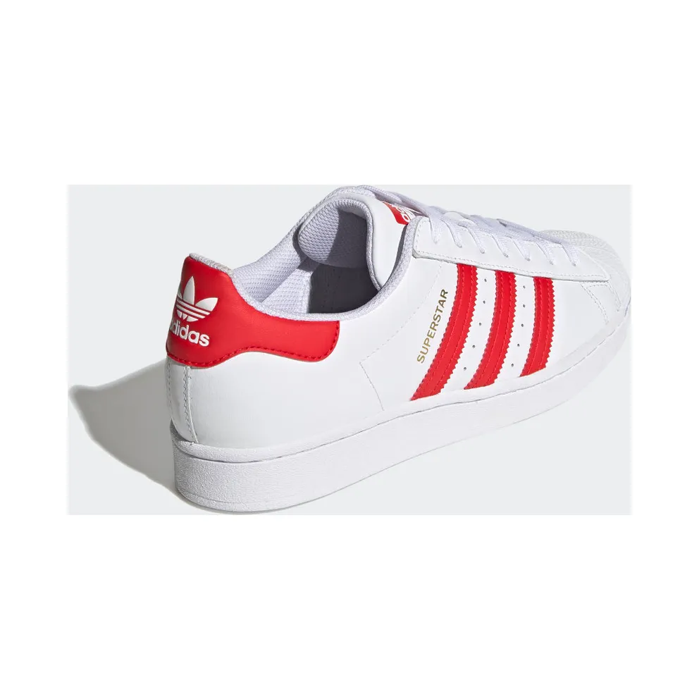 Adidas Superstar ‘White Vivid Red’ Cloud White/Vivid Red/Gold Metallic (H68094)