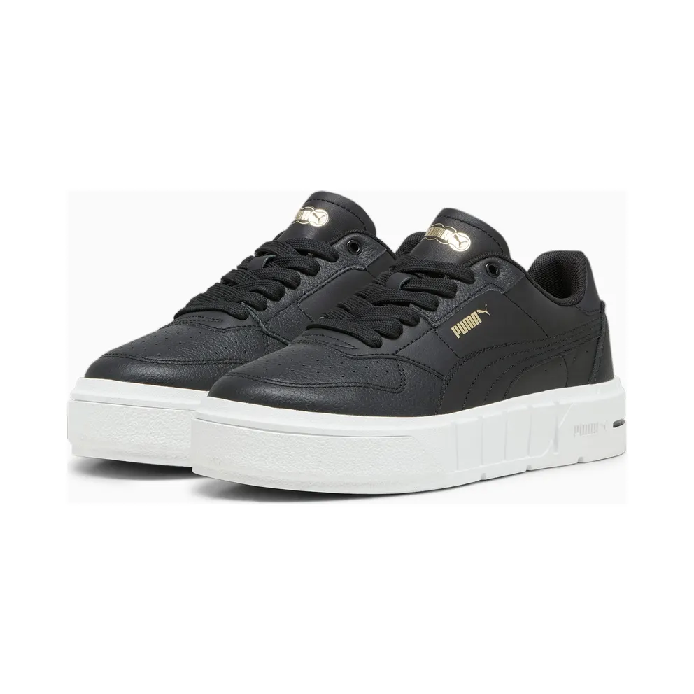 Puma Cali Court leren damessneakers White/Black (393802-04)