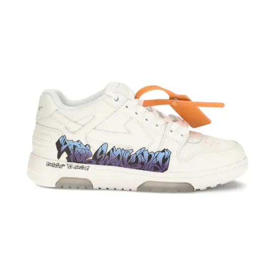 OFF-WHITE Out Of Office “OOO” Low Tops For Walking White Graffiti Artwork (OMIA189S26LEA00C0184)