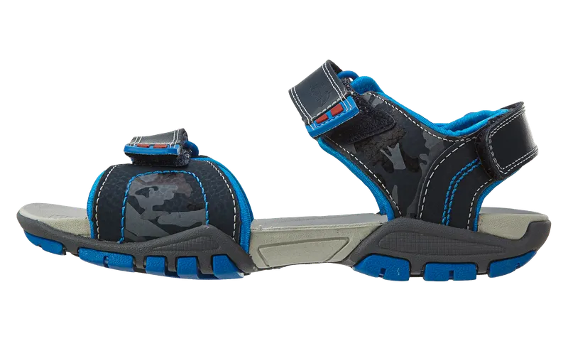 Clarks Zalmo Go Sandals TD “Navy Combi Cuir Marin” (26106153)