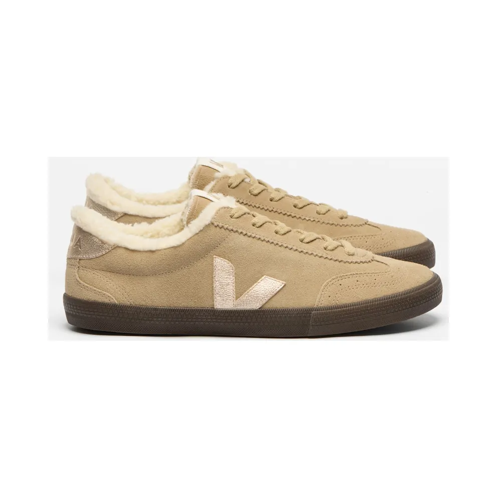 Veja Volley Suede Sneakers with Shearling Lining Platinum (VU0321860)