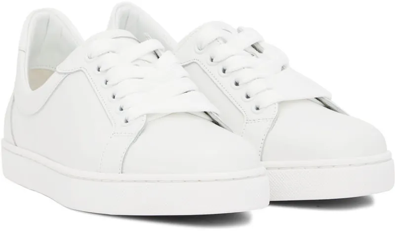 Christian Louboutin White Elo Loubi Flat (1220734)