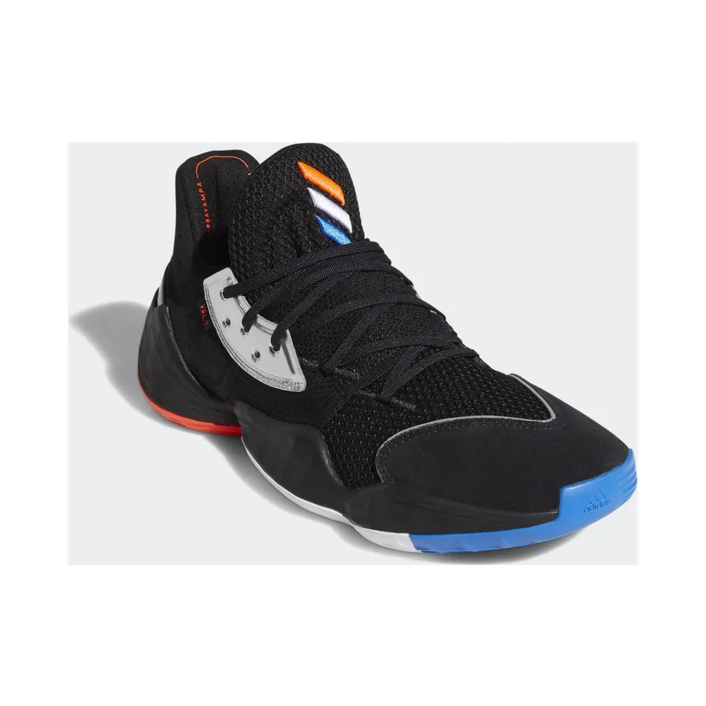 adidas Harden Vol. 4 Barbershop Core Black/Silver Metallic/Bright Blue (F97187)