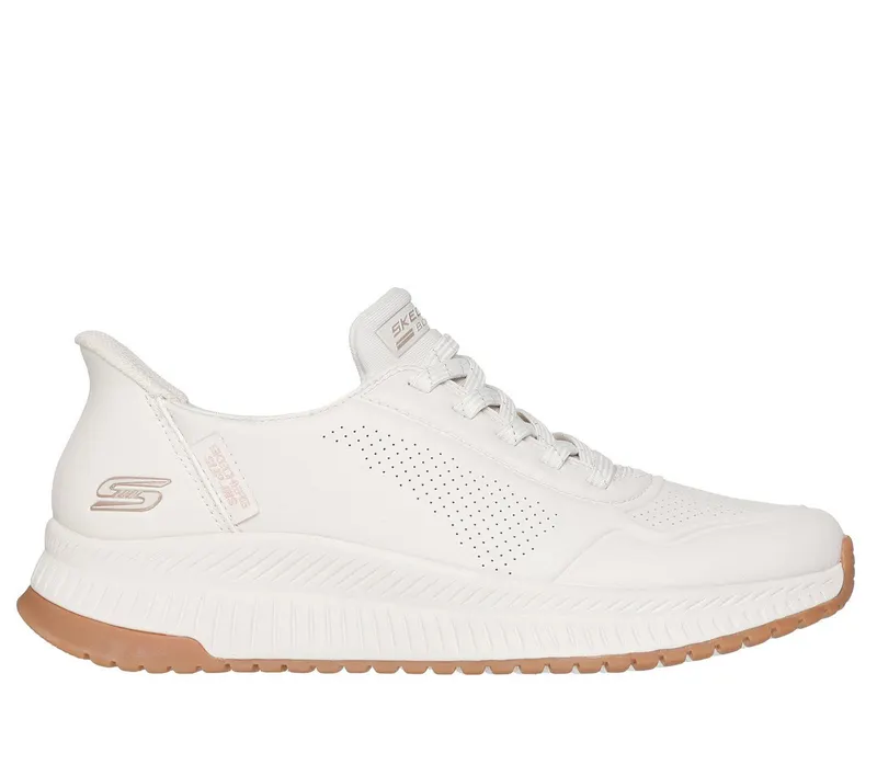 Skechers Slip-ins: BOBS Squad 4 – Key Look – White – “White” (117740 WHT)