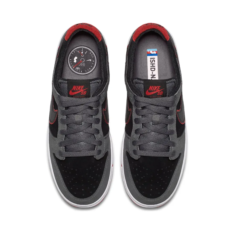 Nike SB Dunk Low Ishod Wair Dark Grey Dark Grey/University Red-White-Black (895969-006)