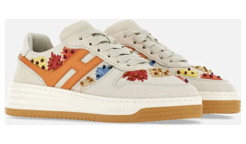 Sneakers Hogan H630 Ivory Orange Red (GYW6300EZ20S530TA5)